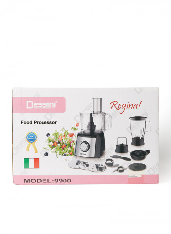 Food Processor 600W 9900 Silver/Black/Clear 600 W 9900-food processor Silver/Black/Clear