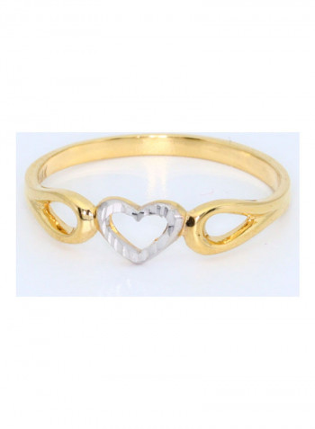 Real Gold Heart Ring Gold/Silver
