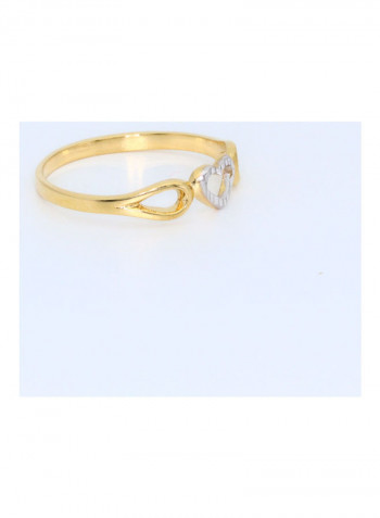 Real Gold Heart Ring Gold/Silver