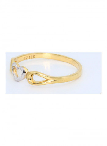 Real Gold Heart Ring Gold/Silver