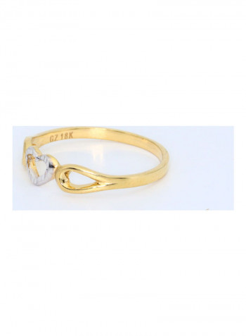 Real Gold Heart Ring Gold/Silver