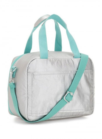 Stylish Zip Detail Lunch Bag Grey/Green/Black
