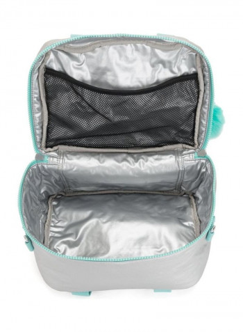 Stylish Zip Detail Lunch Bag Grey/Green/Black