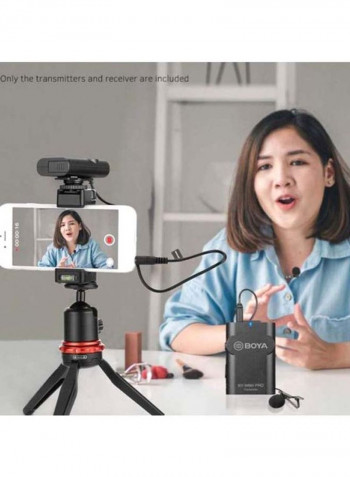 Dual Channel Wireless Microphone Pro-K1 Black/Silver