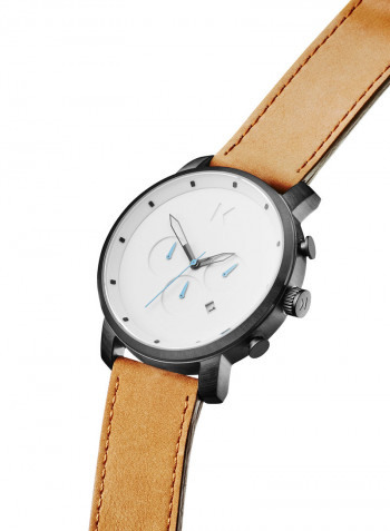 Men's Leather Analog Wrist Watch D-MC01-WBTL