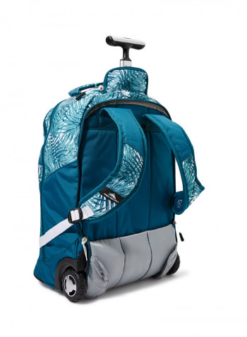 5 Piece Blaise Wheeled Backpack Set Green