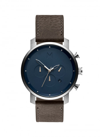 Men's Leather Analog Wrist Watch D-MC01-SGR
