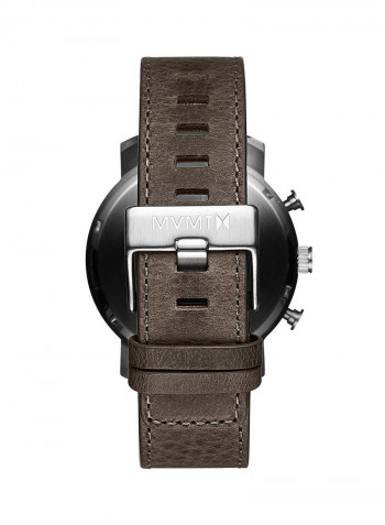 Men's Leather Analog Wrist Watch D-MC01-SGR