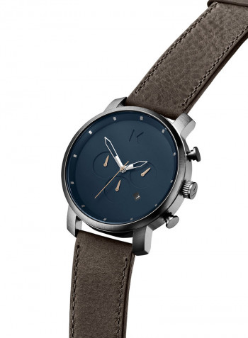 Men's Leather Analog Wrist Watch D-MC01-SGR