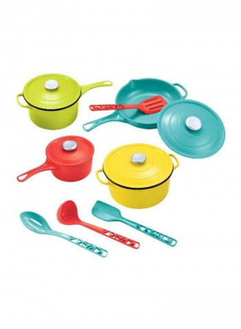 8-Piece Pots And Pans Pretend Playset