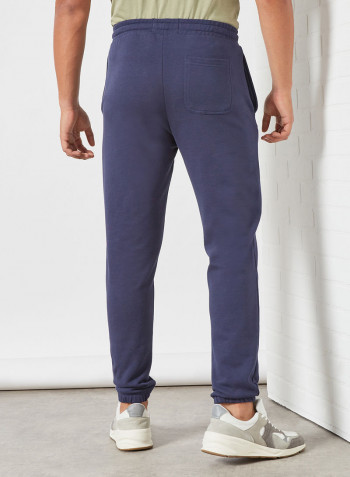 Solid Slim Fit Sweatpants Navy