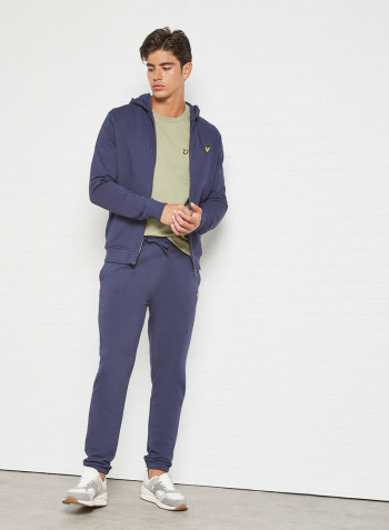 Solid Slim Fit Sweatpants Navy