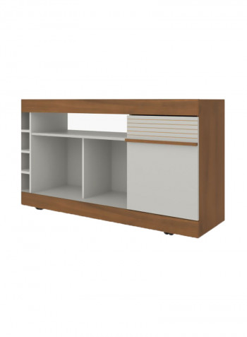 Rio Low TV Unit With Door Brown