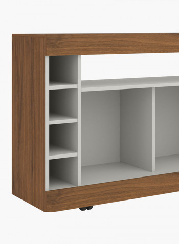 Rio Low TV Unit With Door Brown