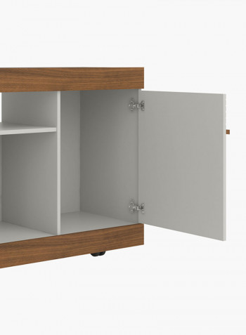 Rio Low TV Unit With Door Brown