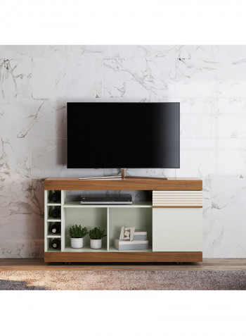 Rio Low TV Unit With Door Brown