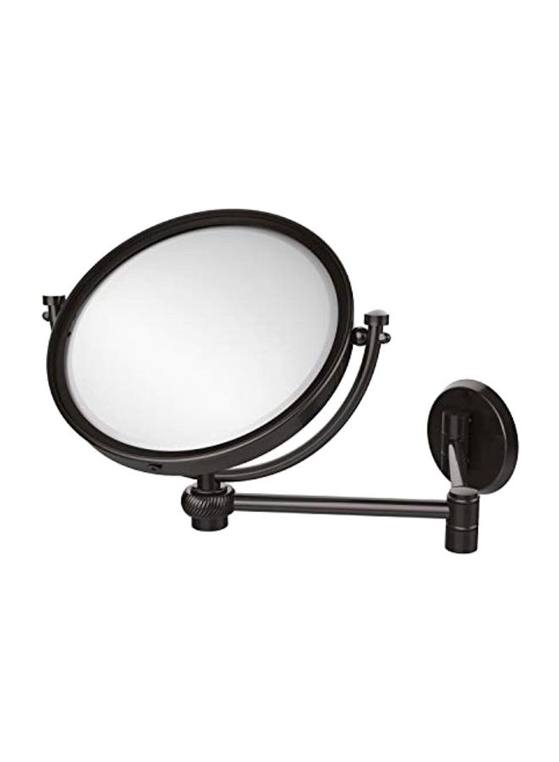 Wall Mounted Make Up Mirror Clear/Black 8inch