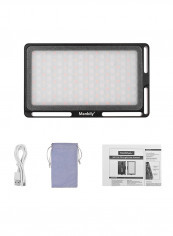 Portable RGB LED Video Dimmable Light Panel With OLED Screen Grey