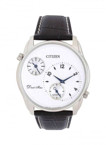 Men's Dual Time Leather Analog Watch AO3030-24A