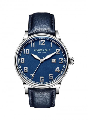 Men's Leather Analog Wrist Watch