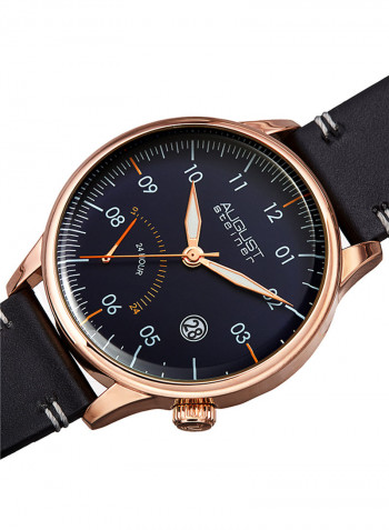 Men's Leather Analog Wrist Watch As8285rgbu