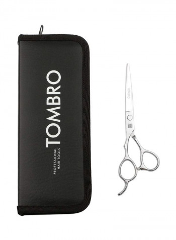 4-Piece Professional Hair Cutting Scissor With Zipper Case Set Silver