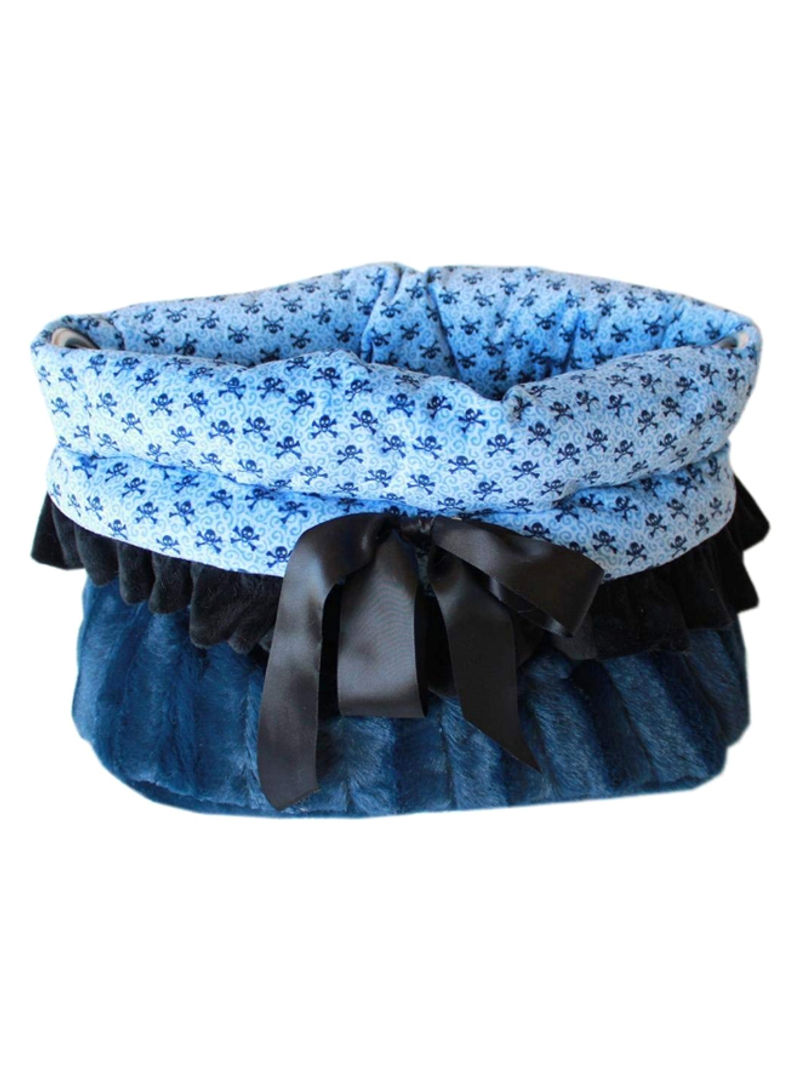 Skulls Reversible Snuggle Bugs Bed, Bag, And Car Seat Blue One Size