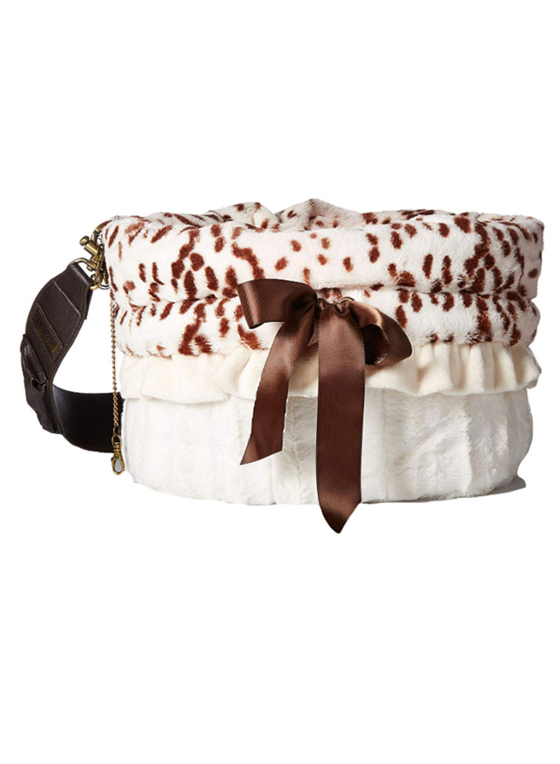 Snow Leopard Reversible Snuggle Bugs Bed White/Brown One Size