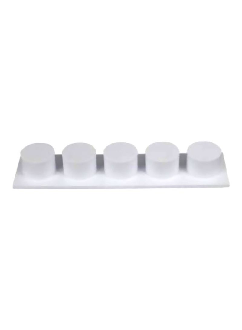 5-Cylinder Round Molds White 4ounce