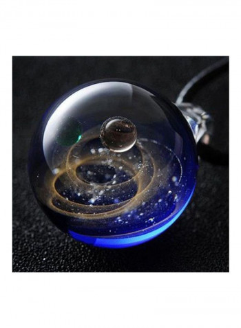 Cosmic Glass Ball Starry Sky Necklace Multicolour