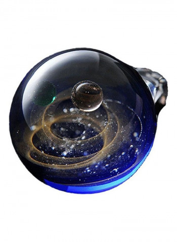 Cosmic Glass Ball Starry Sky Necklace Multicolour