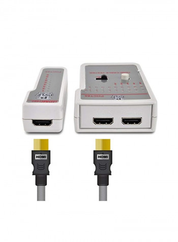 HDMI Cable Tester White/Grey 4.06x3.57x1inch