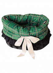 Plaid Reversible Snuggle Bugs Bed And Car Seat Green One Size