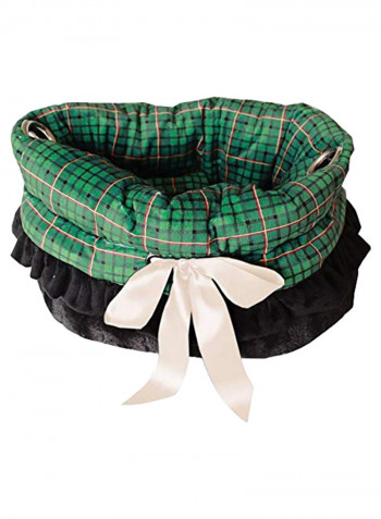 Plaid Reversible Snuggle Bugs Bed And Car Seat Green One Size