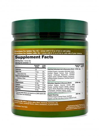 Organic Superfood Golds Powder - Vanilla Chai