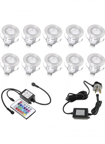 10-Piece Deck Lights Multicolour