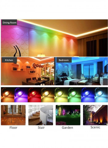 10-Piece Deck Lights Multicolour