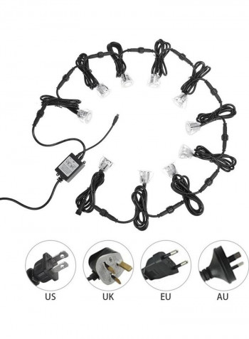10-Piece Deck Lights Multicolour