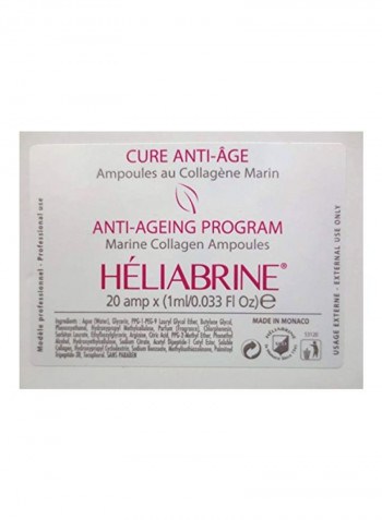 20-Piece Anti Aging Program Marine Collagen Ampoules 1ml
