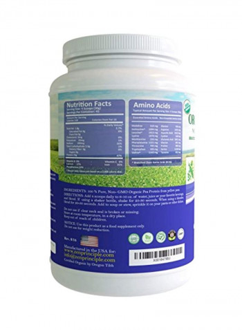 Organic Pea Protein Powder Dietary Supplement