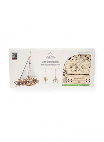 3D Wooden Mechanical Trimaran Merihobus Sailboat Model Craft Kit