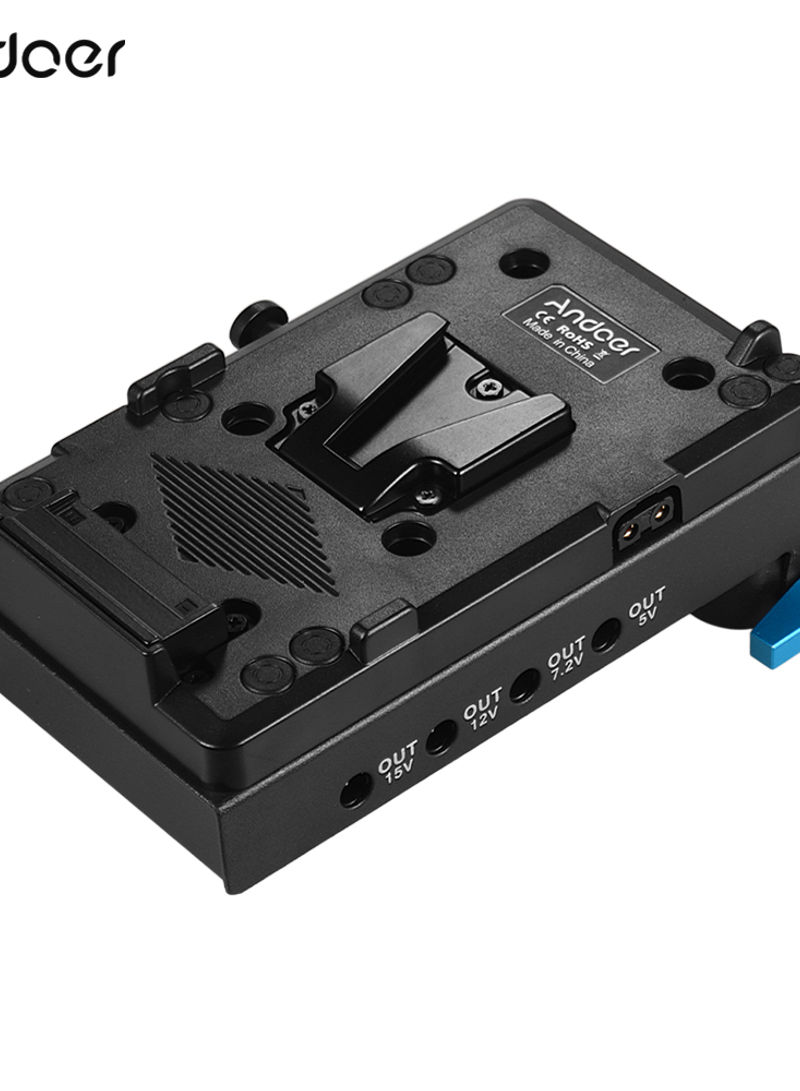 V Mount V-lock Battery Plate Adapter Black