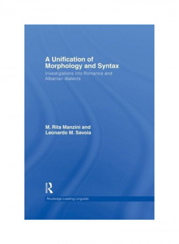 A Unification Of Morphology And Syntax Paperback