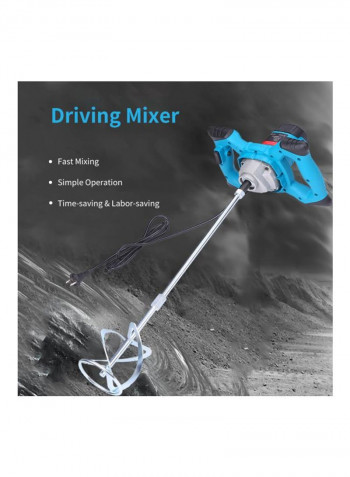Hand Held Steering Wheel Mixer Blue/Black/Silver 35x20x24centimeter