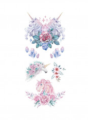 2-Piece Cartoon Design Waterproof Temporary Tattoo Sticker Set