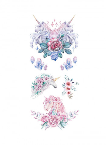 2-Piece Cartoon Design Waterproof Temporary Tattoo Sticker Set