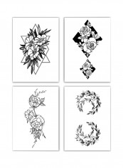 4-Piece Decorative Tattoo Sticker