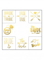 8-Piece Letter Pattern Temporary Tattoo Sticker Set