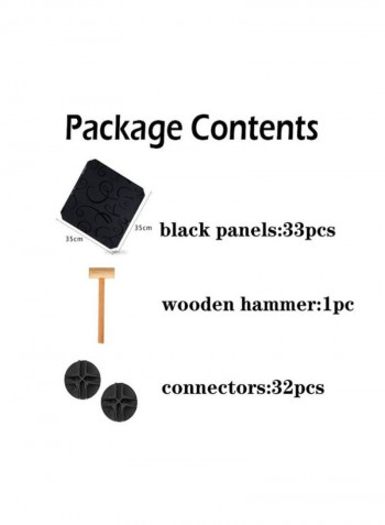 9 Cube Foldable Storage Cabinet Black 117x37x111cm
