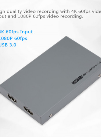 269 1080P HD Video Game Capture Box V6806_P Grey